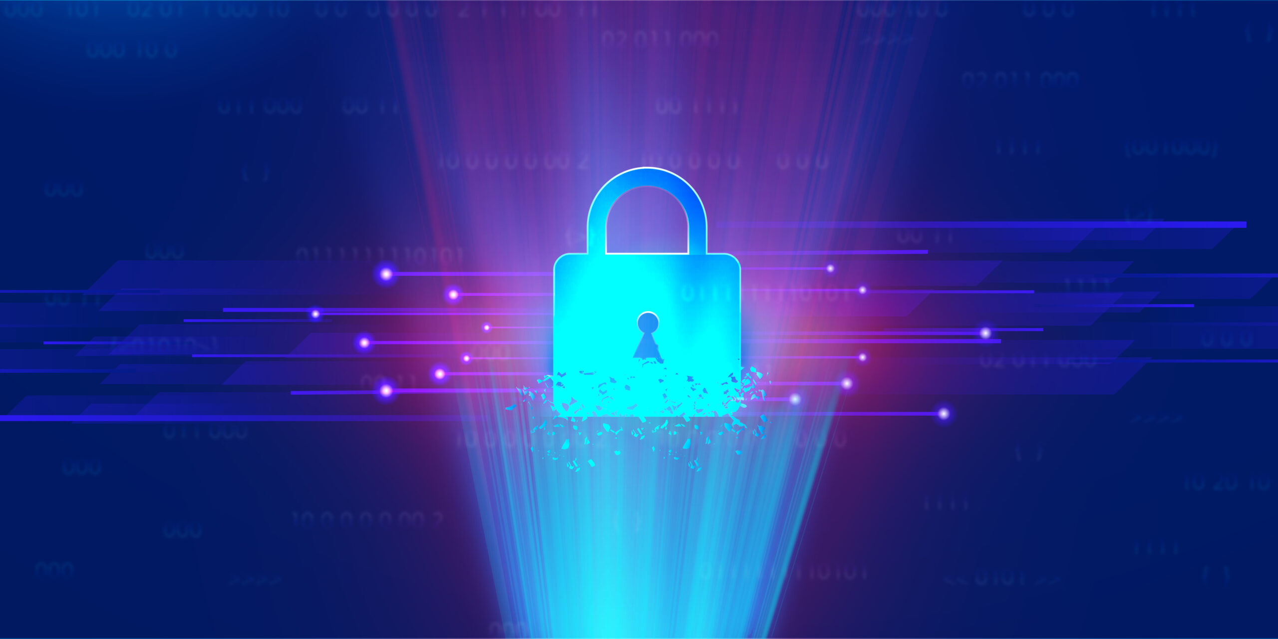 Abstract cyber security background illustration copy space for your text